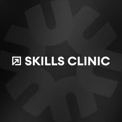Skills Clinic mark for the Hunter Hub AI for Early-Stage B2C Startups workshop