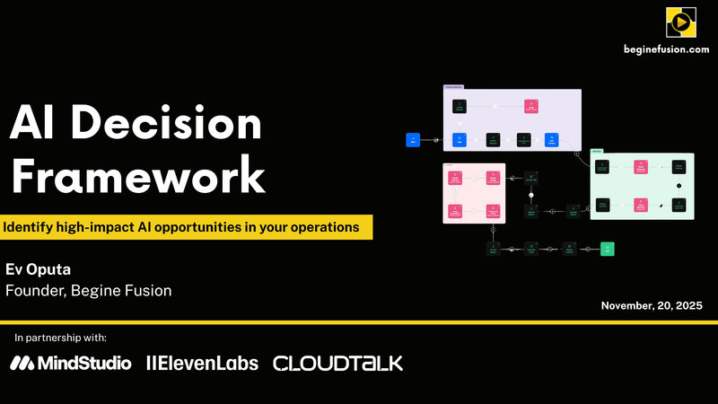 Slide from a session on the AI decision framework
